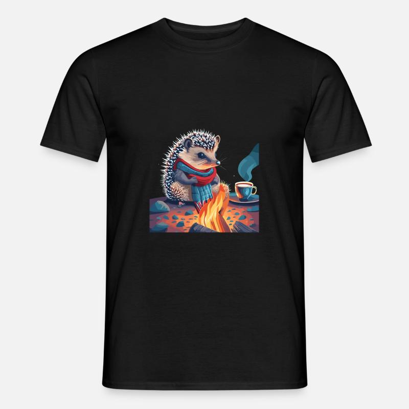 Lagerfeuer - Männer T-Shirt - Schwarz