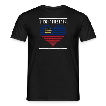 Liechtenstein - Männer T-Shirt - Schwarz - Vorne - AI Model Male 178 light (178cm)