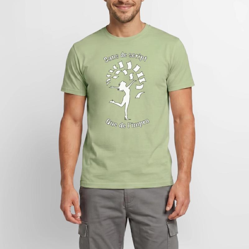 sans script que de l'impro, fun theatre impro T-shirt homme