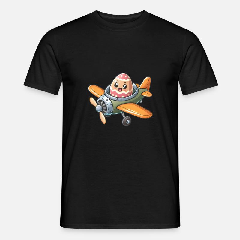 Osterei Flugzeug Pilot Design - Männer T-Shirt - Schwarz