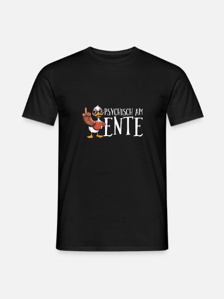Psychically on the duck - Men's T-Shirt - black