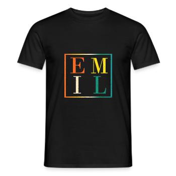Emil - Men's T-Shirt - black - Front - AI Model Male 178 light (178cm)