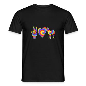 Esel - Männer T-Shirt - Schwarz - Vorne - AI Model Male 178 light (178cm)