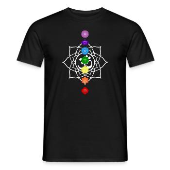 Chakra Meditation - T-shirt homme - noir - Devant - AI Model Male 178 light (178cm)