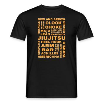 BJJ Brazilian Jiu Jitsu - Männer T-Shirt - Schwarz - Vorne - AI Model Male 178 light (178cm)