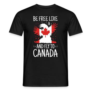 Drapeau du Canada Feuille d’érable Drapeau canadien Canada - T-shirt homme - noir - Devant - AI Model Male 178 light (178cm)
