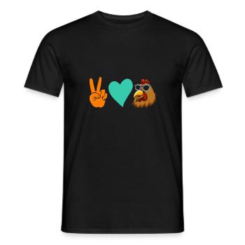 Chickens Hen - Men's T-Shirt - black - Front - AI Model Male 178 light (178cm)