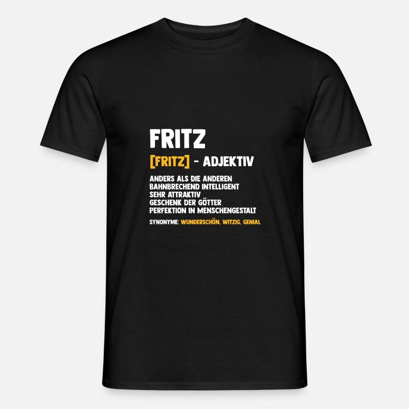Fritz - Männer T-Shirt - Schwarz