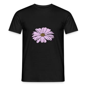 Flower pastel flower flowers pastel flowers lilac - Men's T-Shirt - black - Front - AI Model Male 178 light (178cm)