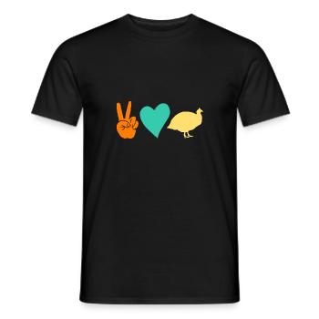 Hühner Hahn Perlhuhn - Männer T-Shirt - Schwarz - Vorne - AI Model Male 178 light (178cm)