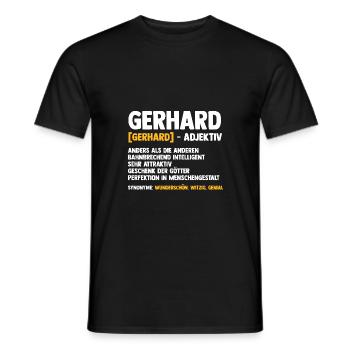 Gerhard - Men's T-Shirt - black - Front - AI Model Male 178 light (178cm)