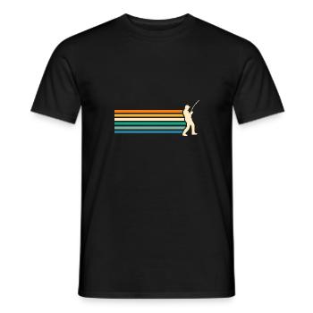 Angler Fishing - Men's T-Shirt - black - Front - AI Model Male 178 light (178cm)