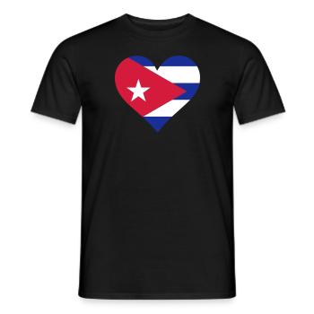 Ein Herz für Kuba - Männer T-Shirt - Schwarz - Vorne - AI Model Male 178 light (178cm)