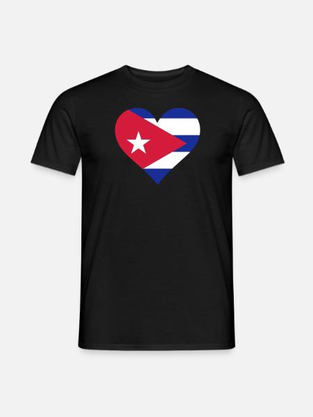 Ein Herz für Kuba - Männer T-Shirt - Schwarz