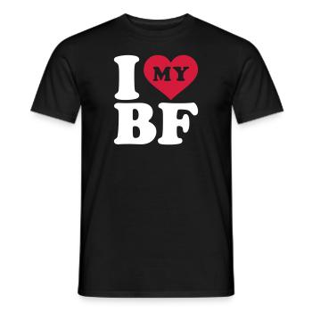 I love my boyfriend - Men's T-Shirt - black - Front - AI Model Male 178 light (178cm)