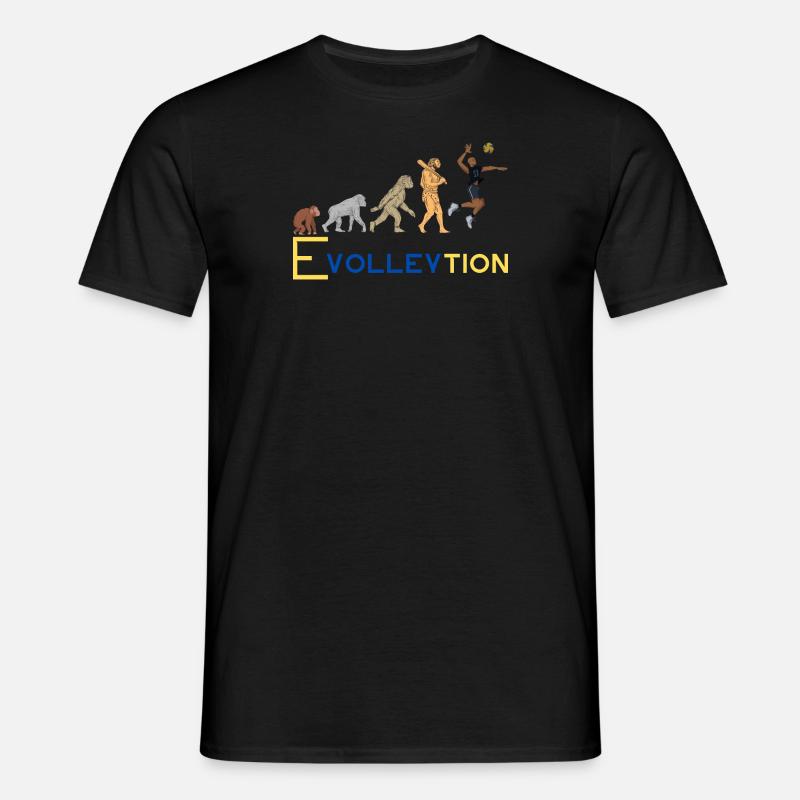 Volleyball evolution - Men's T-Shirt - black
