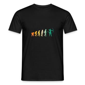 Bogenschütze Evolution Bogenschießen - Männer T-Shirt - Schwarz - Vorne - AI Model Male 178 light (178cm)