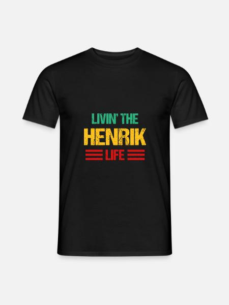 Henrik - Männer T-Shirt - Schwarz