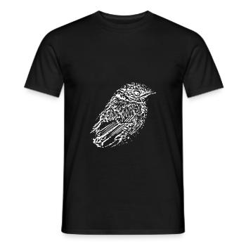 Bird white - Men's T-Shirt - black - Front - AI Model Male 178 light (178cm)