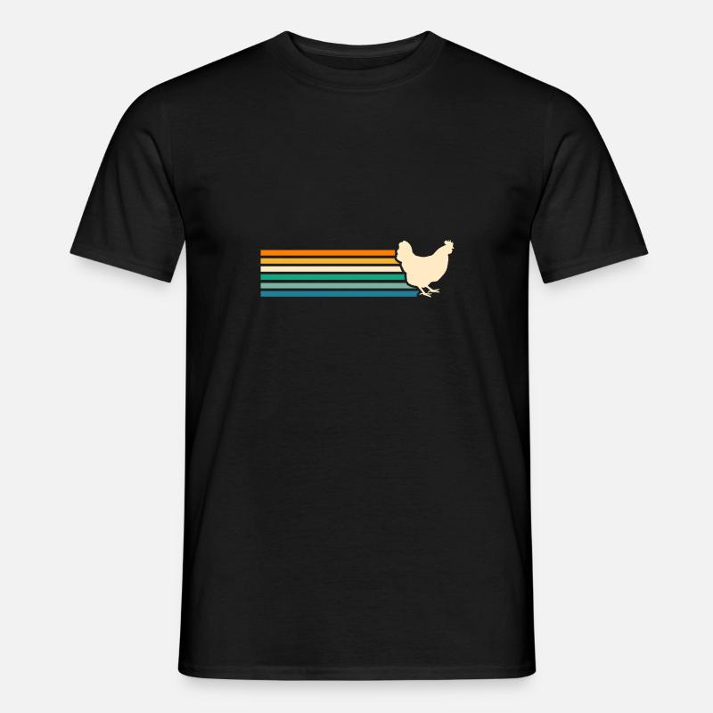 Hühner Henne - Männer T-Shirt - Schwarz