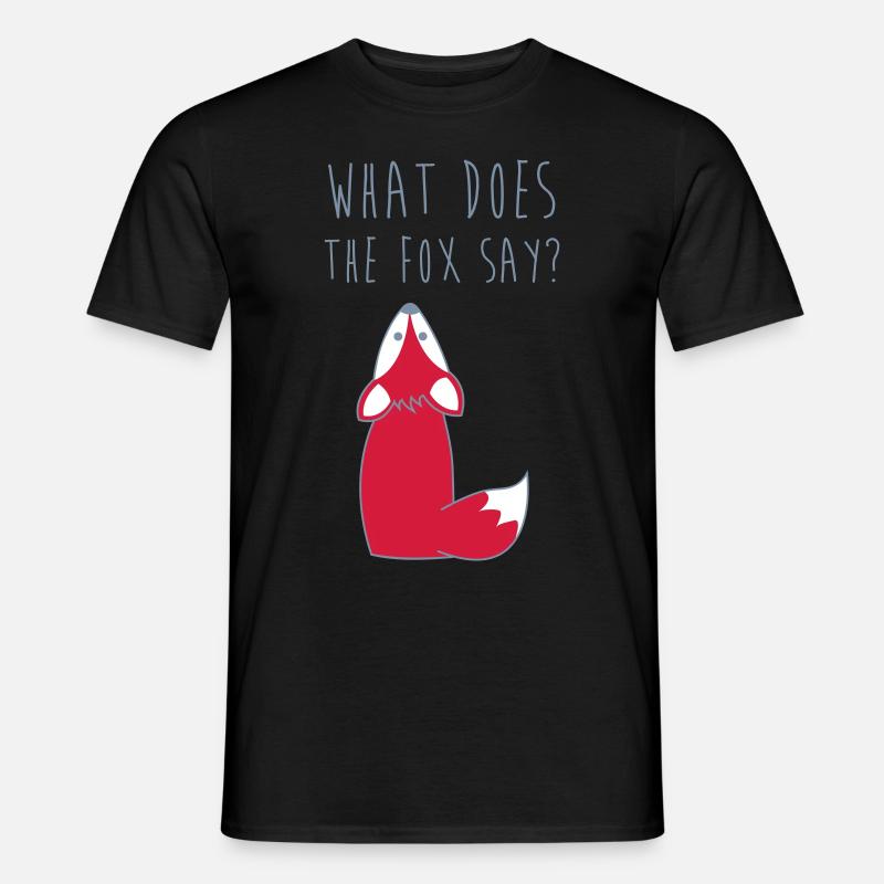 What does the fox say? - Männer T-Shirt - Schwarz