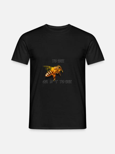 Biene sein oder nicht - Männer T-Shirt - Schwarz