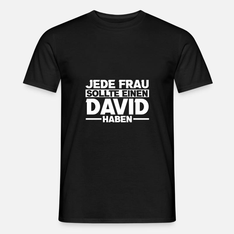 David - Männer T-Shirt - Schwarz