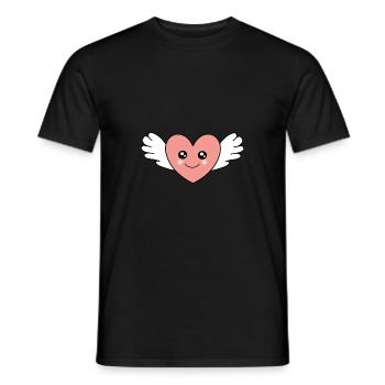 Saint-Valentin, Saint-Valentin, Saint-Valentin - T-shirt homme - noir - Devant - AI Model Male 178 light (178cm)