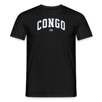 RD Congo Design : un style congolais vibrant - T-shirt homme - noir - Devant - AI Model Male 178 light (178cm)