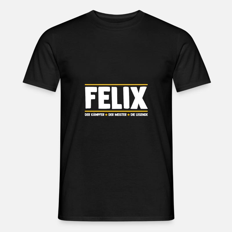 Felix - Männer T-Shirt - Schwarz