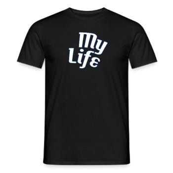 My life - Männer T-Shirt - Schwarz - Vorne - AI Model Male 178 light (178cm)
