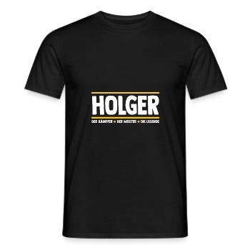 Holger - Men's T-Shirt - black - Front - AI Model Male 178 light (178cm)