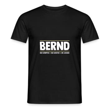 Bernd - T-shirt homme - noir - Devant - AI Model Male 178 light (178cm)
