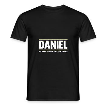 Daniel - Männer T-Shirt - Schwarz - Vorne - AI Model Male 178 light (178cm)