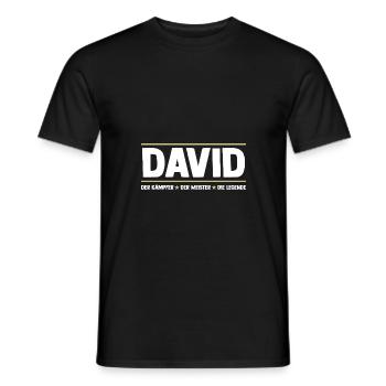 David - Men's T-Shirt - black - Front - AI Model Male 178 light (178cm)