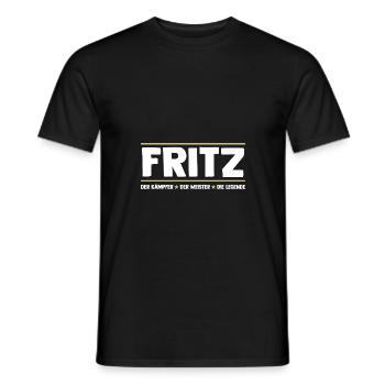 Fritz - Männer T-Shirt - Schwarz - Vorne - AI Model Male 178 light (178cm)