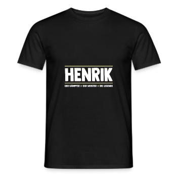 Henrik - Männer T-Shirt - Schwarz - Vorne - AI Model Male 178 light (178cm)