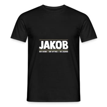 Jakob - Männer T-Shirt - Schwarz - Vorne - AI Model Male 178 light (178cm)