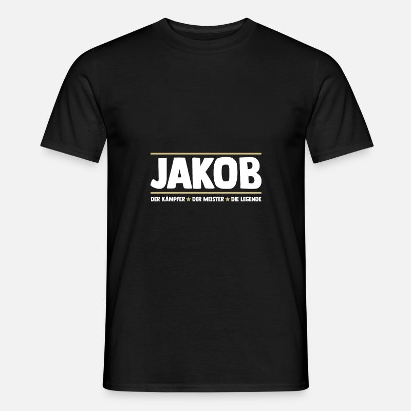 Jakob - Männer T-Shirt - Schwarz