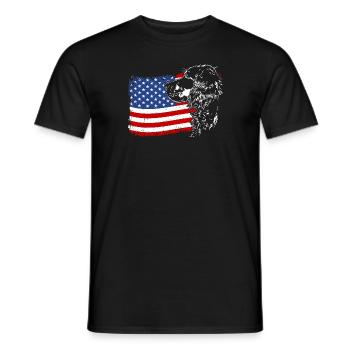 Gordon Setter Amérique Flag Dogs Wilsigns - T-shirt homme - noir - Devant - AI Model Male 178 light (178cm)