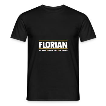 Florian - Men's T-Shirt - black - Front - AI Model Male 178 light (178cm)