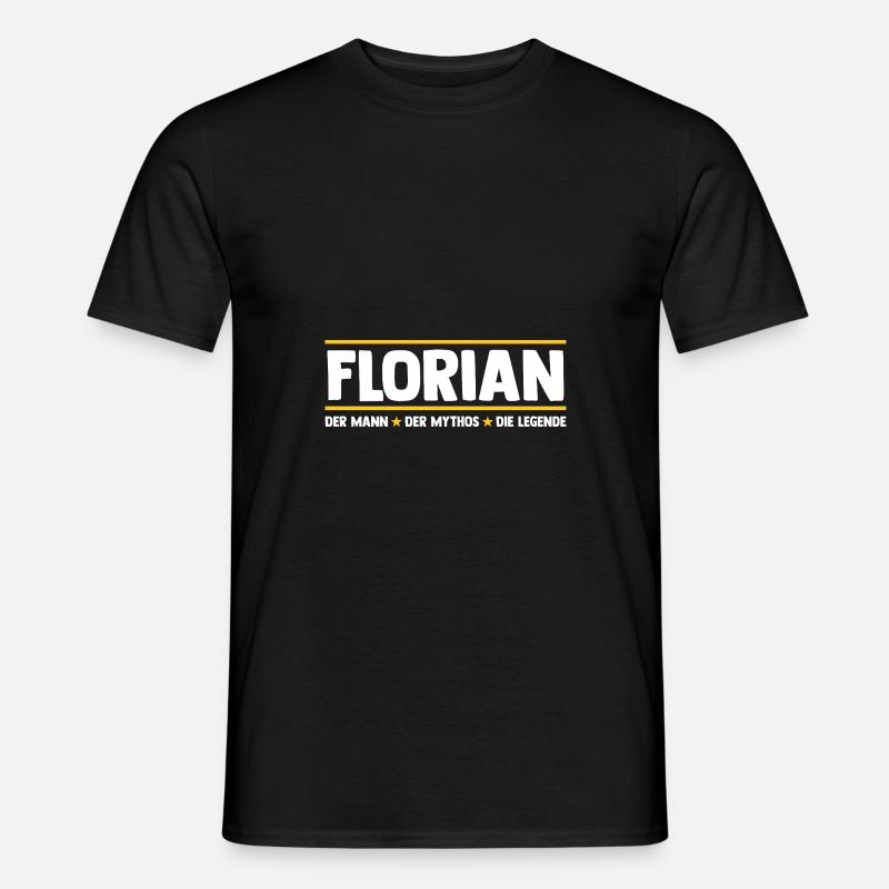 Florian - Männer T-Shirt - Schwarz