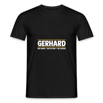 Gerhard - T-shirt homme - noir - Devant - AI Model Male 178 light (178cm)