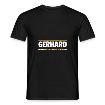 Gerhard - T-shirt homme - noir - Devant - AI Model Male 178 light (178cm)