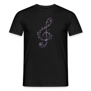 Music Note - Men's T-Shirt - black - Front - AI Model Male 178 light (178cm)