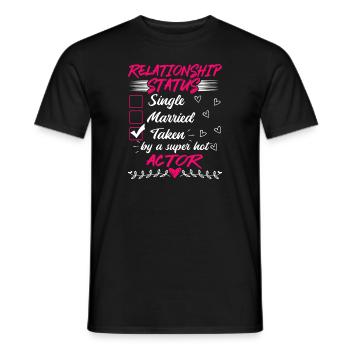 Funny His and Her Clothing Gift Actor - Men's T-Shirt - black - Front - AI Model Male 178 light (178cm)