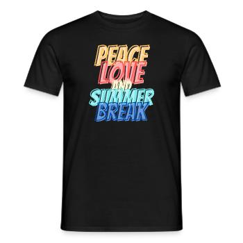 Peace love and summer break - T-shirt homme - noir - Devant - AI Model Male 178 light (178cm)