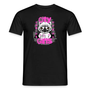 City Gameing Girl - T-shirt homme - noir - Devant - AI Model Male 178 light (178cm)