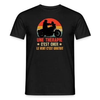 le vent c'est gratuit - T-shirt homme - noir - Devant - AI Model Male 178 light (178cm)