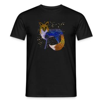Fuchs bei Nacht - Männer T-Shirt - Schwarz - Vorne - AI Model Male 178 light (178cm)